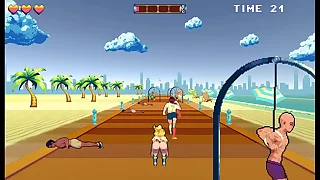 Roller babe &lbrack; HENTAI Game PornPlay &rsqb; Ep&period;2 outdoor BDSM with muscular guys