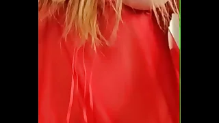 Red lingerie riding